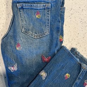 Gap butterfly embroidered jeans